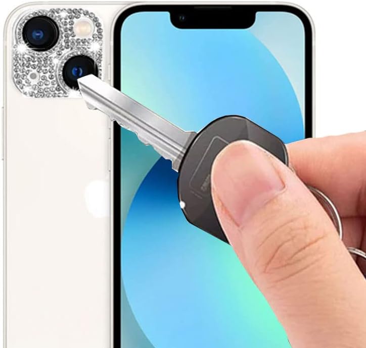 Paquete de 2 2 en 1 Protector de lente de cámara de cristal brillante cubierta de lente de metal con purpurina + protector completo de pantalla de