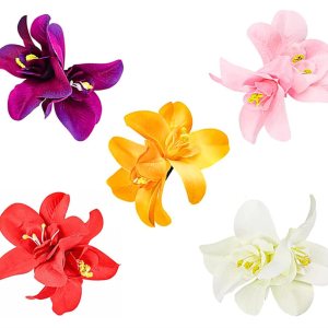 ALIMITOPIA Pinza para el pelo de flores, tela hawaiana bohemia, orquídea artificial, horquilla, pasador, tocado, pasadores, accesorios para el ALIMITOPIA Pinza para el pelo de flores, tela hawaiana bohemia, orquídea artificial, horquilla, pasador, tocado, pasadores, accesorios para el