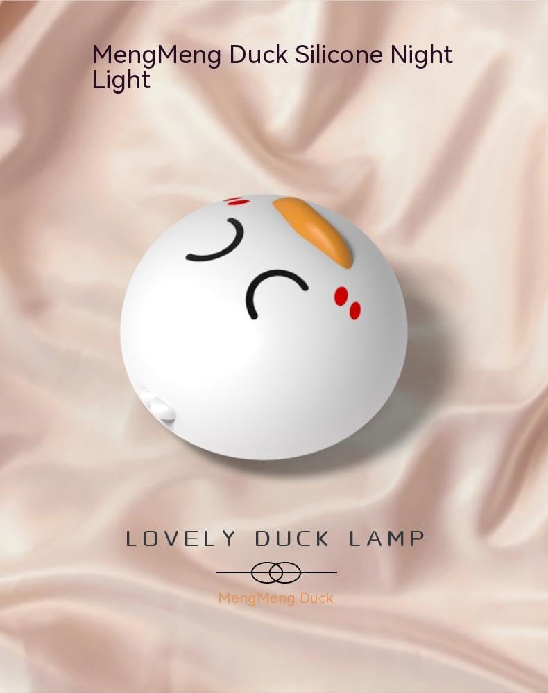 Luz nocturna de pato de silicona, control táctil y control remoto, lámpara de noche agradable a la piel con luz cálida y cambio de 7 colores para