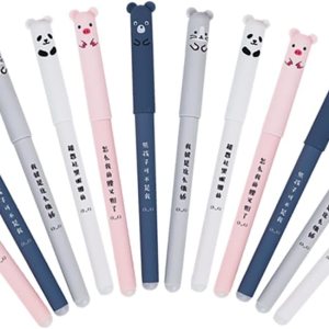 Kawaii – Bolígrafo de gel borrable con diseño de Kawaii suministros de oficina artículos de papelería regalos de 0014in tinta azul y negra 12 unidades azul Kawaii – Bolígrafo de gel borrable con diseño de Kawaii suministros de oficina artículos de papelería regalos de 0014in tinta azul y negra 12 unidades azul