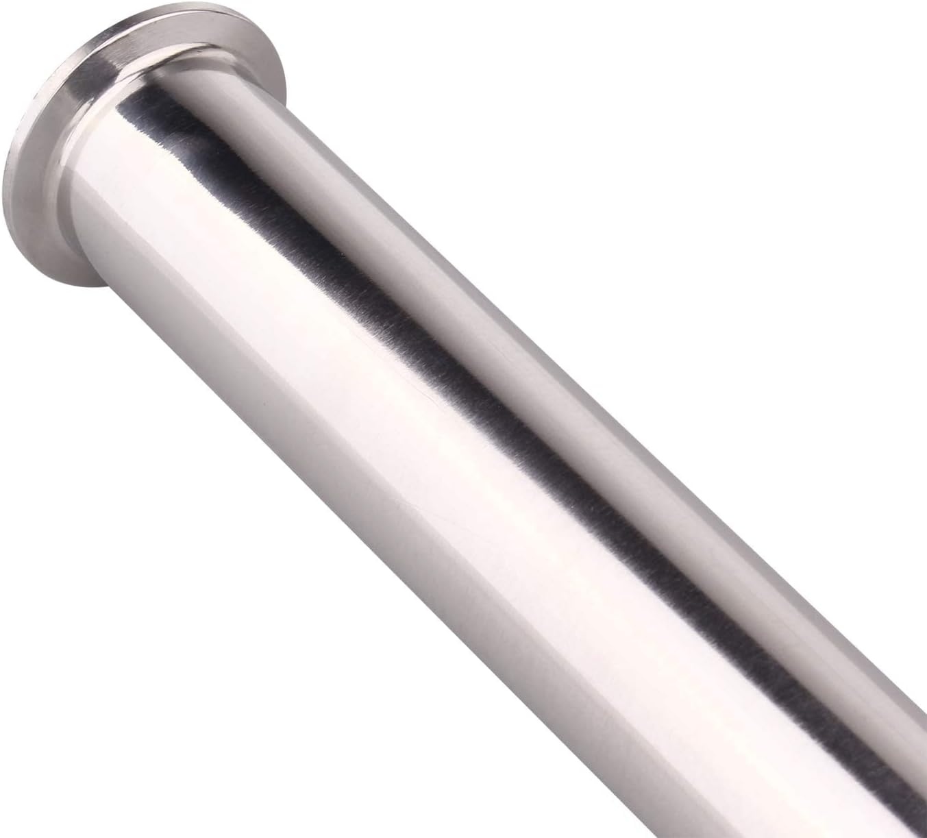 Dernord – Tubo de bobina sanitaria con extremos de abrazadera, tubo redondo liso de acero inoxidable 304 con abrazadera triple de 3.81 cm, con