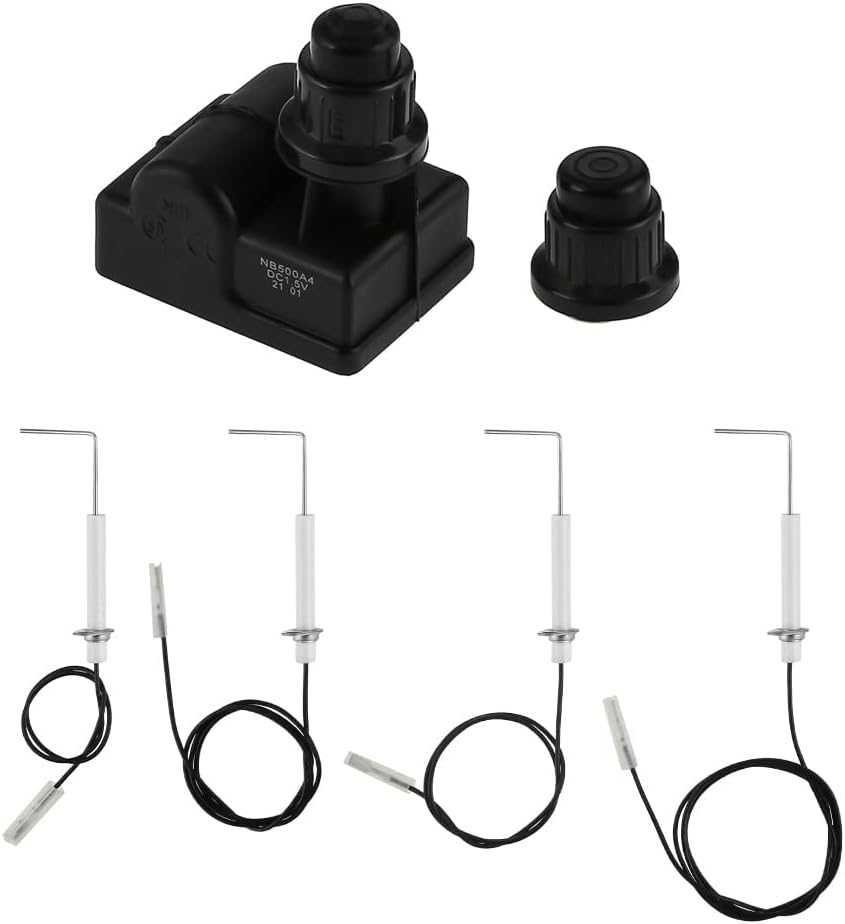 TEENGSE Kit de montaje de encendedor de parrilla, generador de chispas de parrilla de gas, encendedor electrónico de batería AA, encendedor de