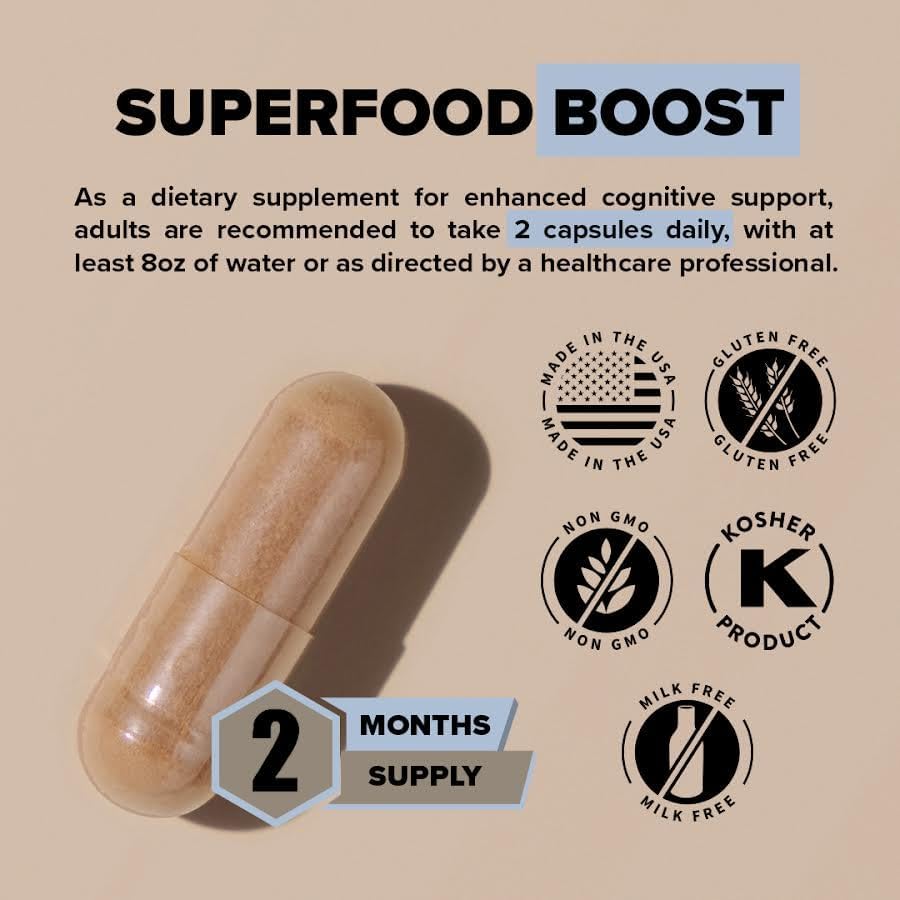 Healthy Day Supplements. Cápsulas de melena de león suplementos orgánicos para mejorar la memoria cerebral, el enfoque y el apoyo inmunológico.