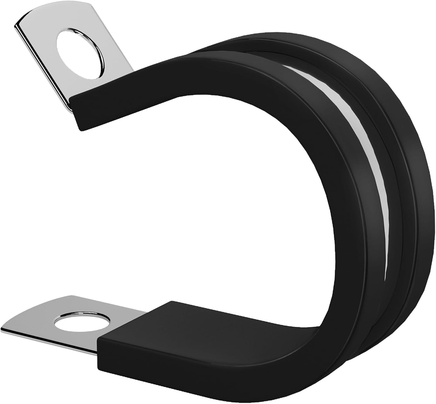 15 abrazaderas de cable de acero inoxidable de 1 pulgada, abrazadera aislada acolchada de goma, abrazadera aislada, abrazadera de metal, abrazadera