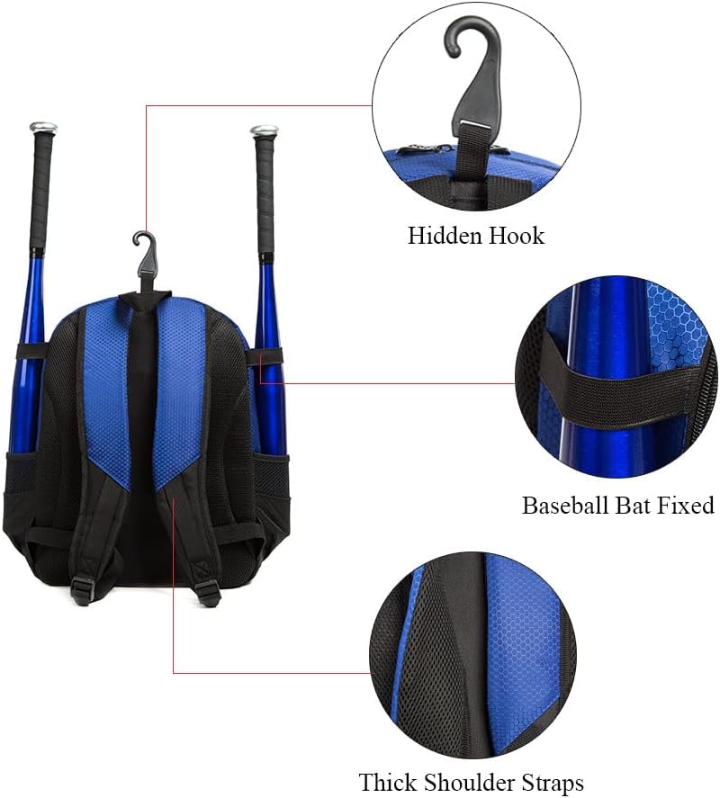 Mochila de fútbol juvenil  Bolsa de béisbol, mochila de bate, equipo de pelota en T y sóftbol  Mochila de baloncesto  Bolsa de fútbol de voleibol y