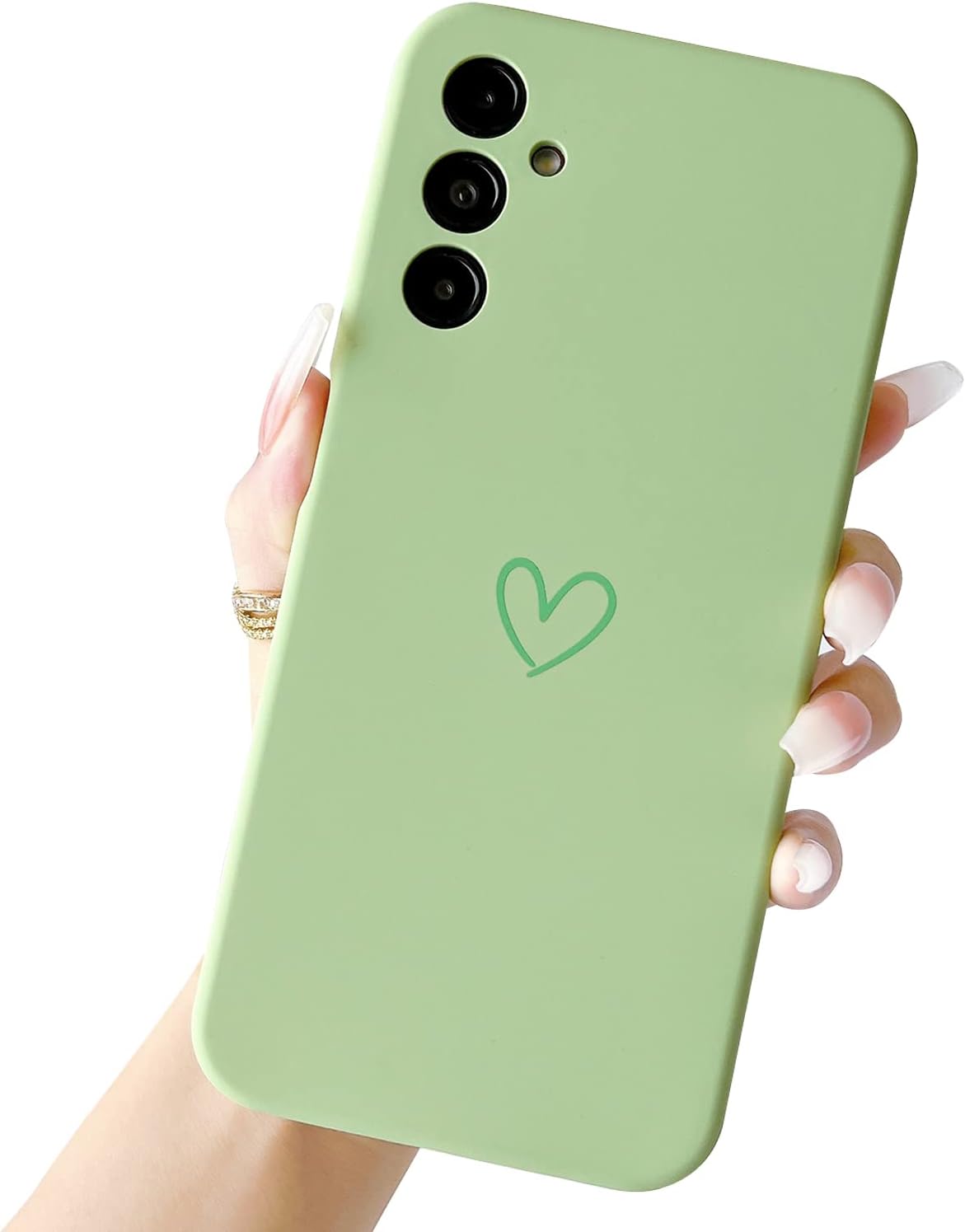 Jmltech Funda protectora de silicona para Samsung Galaxy A14 5G, color menta Slim Fit a prueba de golpes para teléfono de mujer