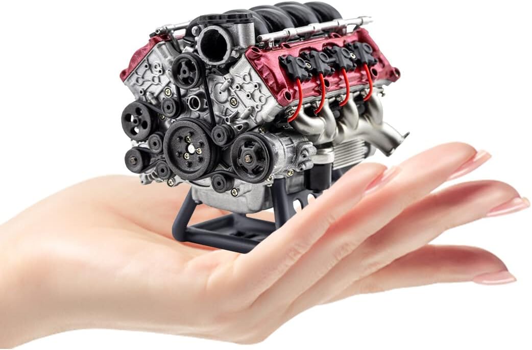 LACOS V8 – Kits de modelos de motor que funcionan, MAD RC dinámico modelo de motor de combustión interna para AX90104 SCX10 Capra VS4-10 ProUltra