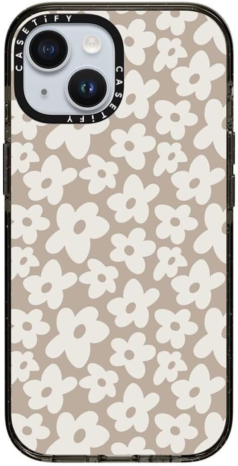 CASETiFY Impact – Funda para iPhone 15 4 veces probada contra caídas de grado militar, protección contra caídas de 8.2 pies – Estampado de flores –