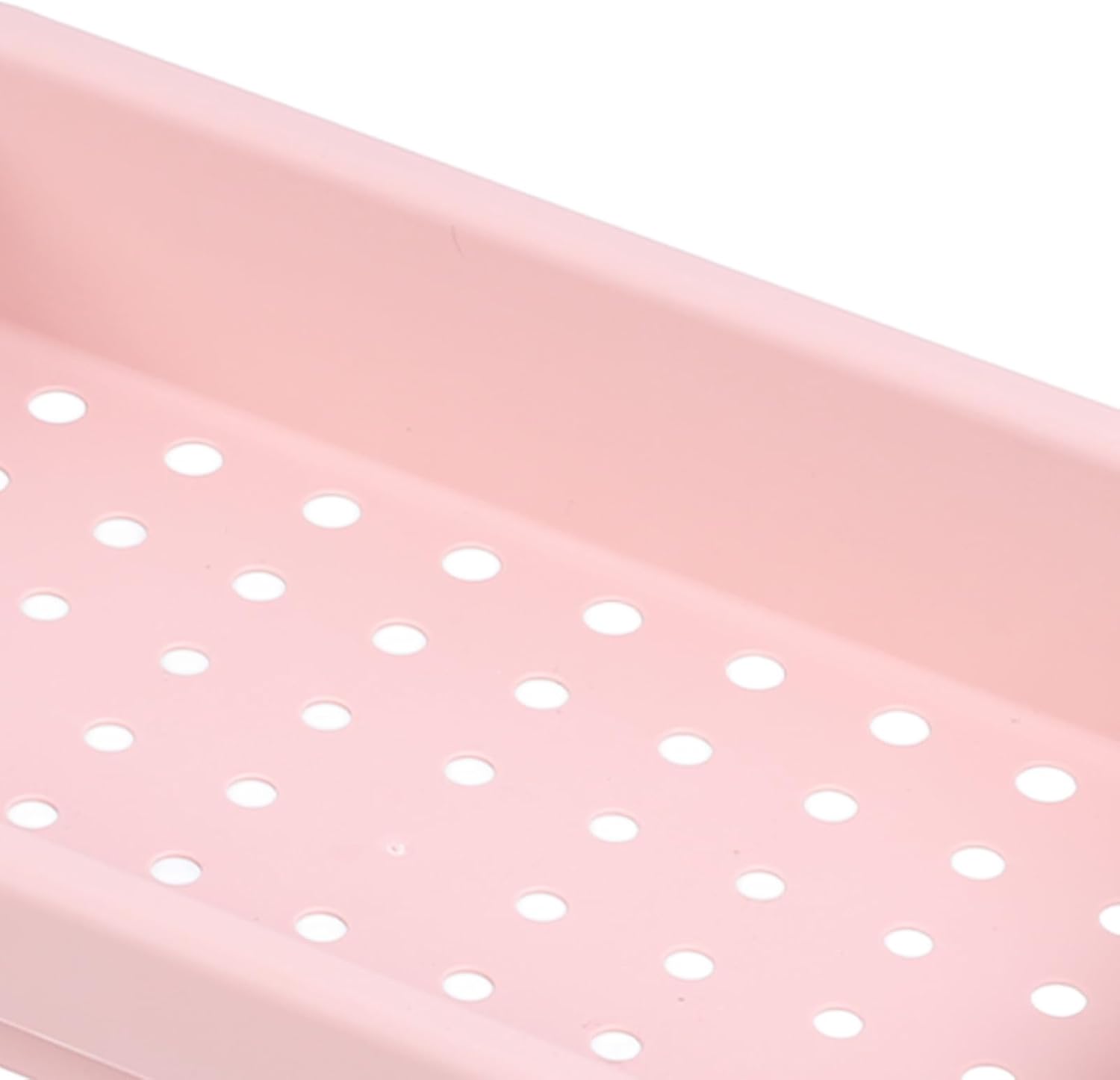 TUWEI Estantería de pie, estante multifuncional de varios niveles para dormitorio, color rosa resistente (3 capas (con ruedas))