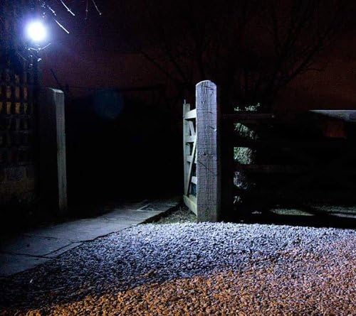 Luces de inundación LED con sensor de movimiento de 20 W para exteriores, lámpara de inducción PIR, luz inteligente, 6000 K, blanco frío,