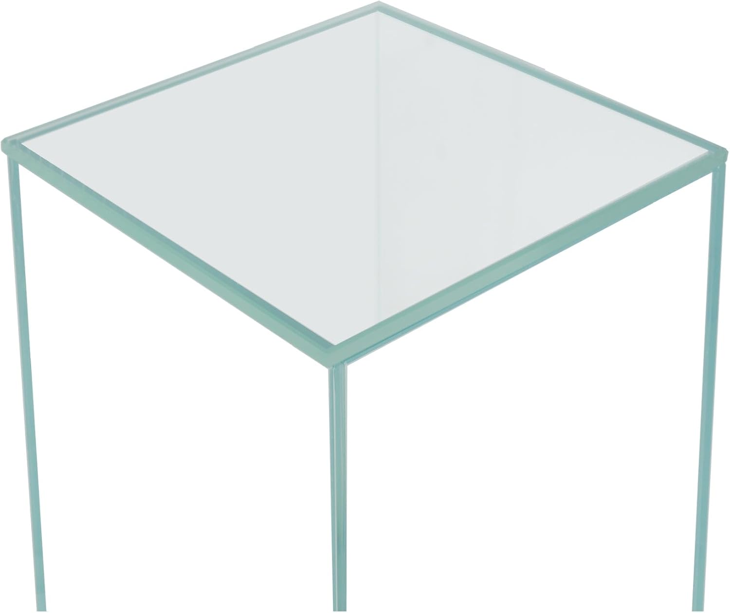 Cubo sin marco sin marco extra transparente todo acuario de vidrio, tanque de vidrio bajo de hierro, vidrio de 0.197 in, alfombrilla de nivelación