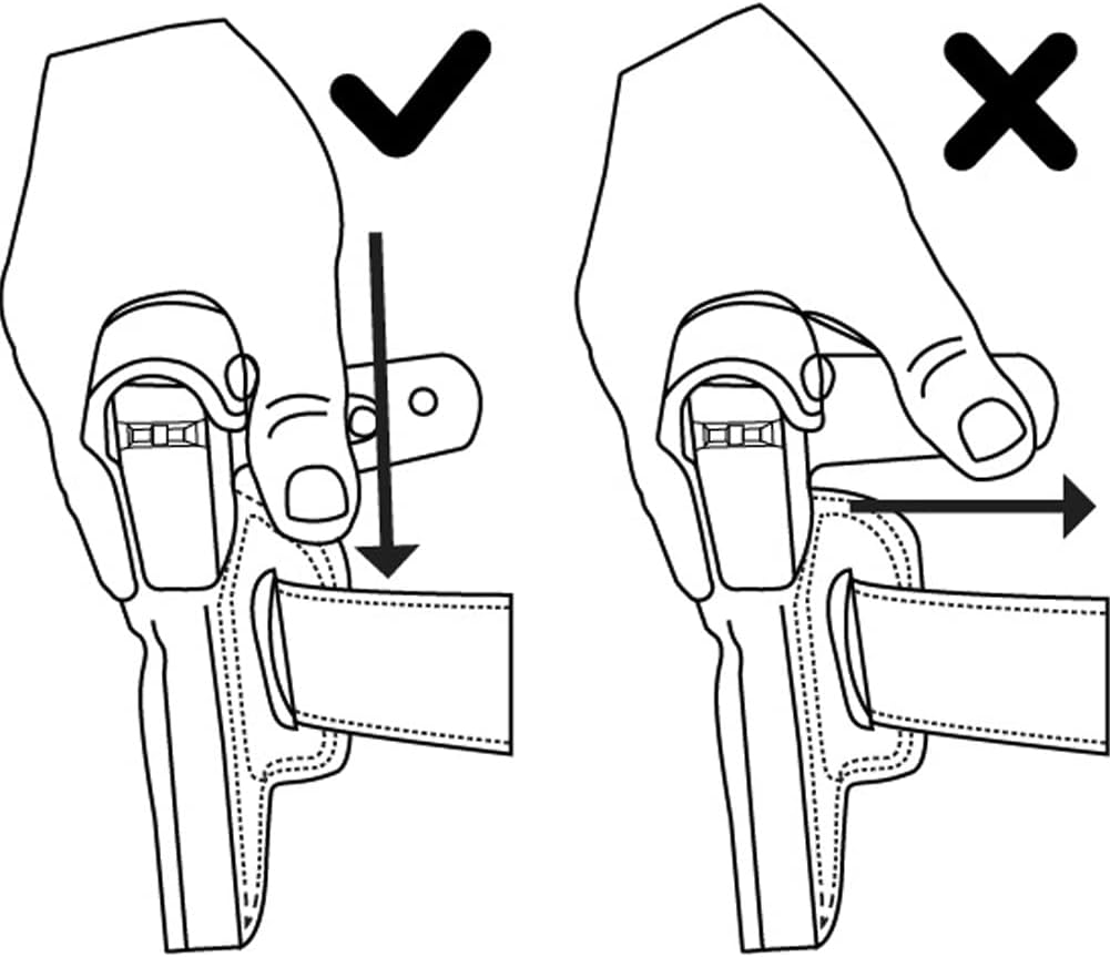 Galco Holsters W2-800RB Wraith 2.0 – Funda para cinturón compatible con Glock 43 consin puntos rojos, mano derecha, acabado negro