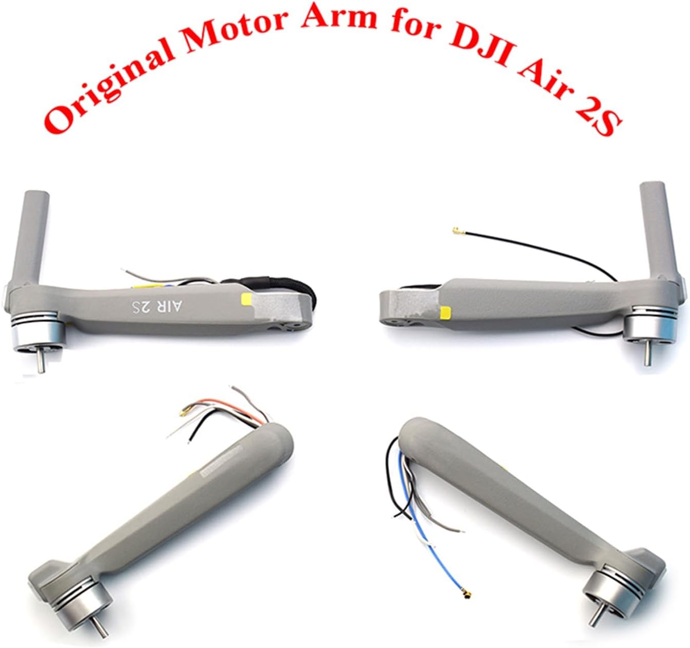 SeiZed Motor Arm Front Rear Left Right Arms with Motor Repalcement for D-JI Air 2S Drone Repair Parts Accessories (Color  1set New)