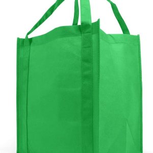Bolsa para compras reutilizable grande, paquete de 10, Verde Kelly Bolsa para compras reutilizable grande, paquete de 10, Verde Kelly