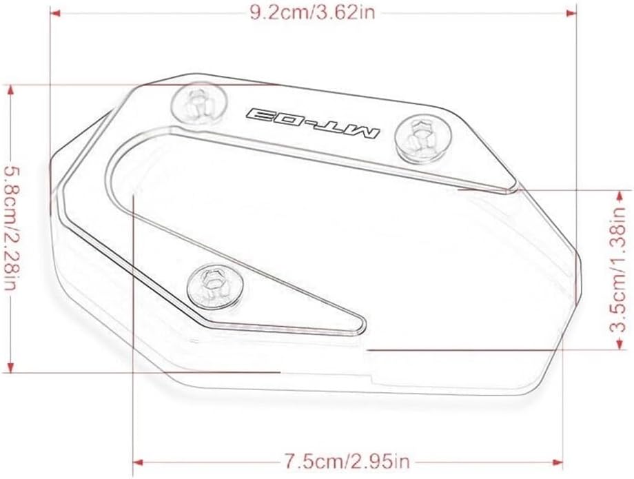 Motorcycle Side Stand pad for Y&AMAHA MT-03 MT 03 MT03 MT-25 R3 R25 2017-2023 Motorcycle CNC Kickstand Foot Side Stand Extension Pad Support Plate