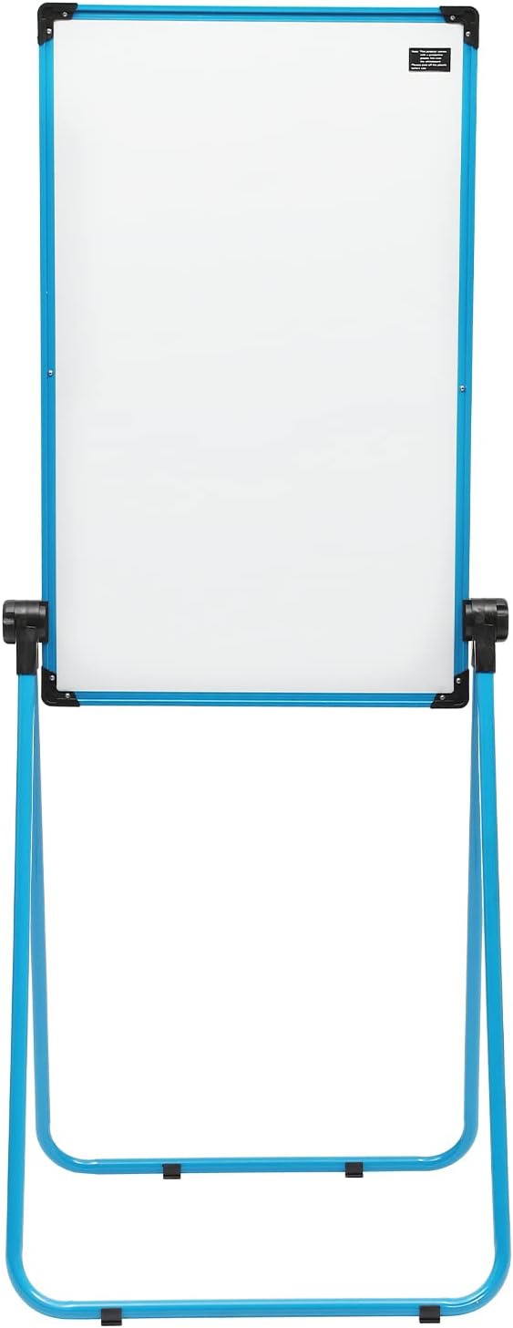 Caballete pizarra blanca de 36 x 24 pulgadas, de doble cara, magnética, de borrado en seco, caballete portátil, altura ajustable, soporte de
