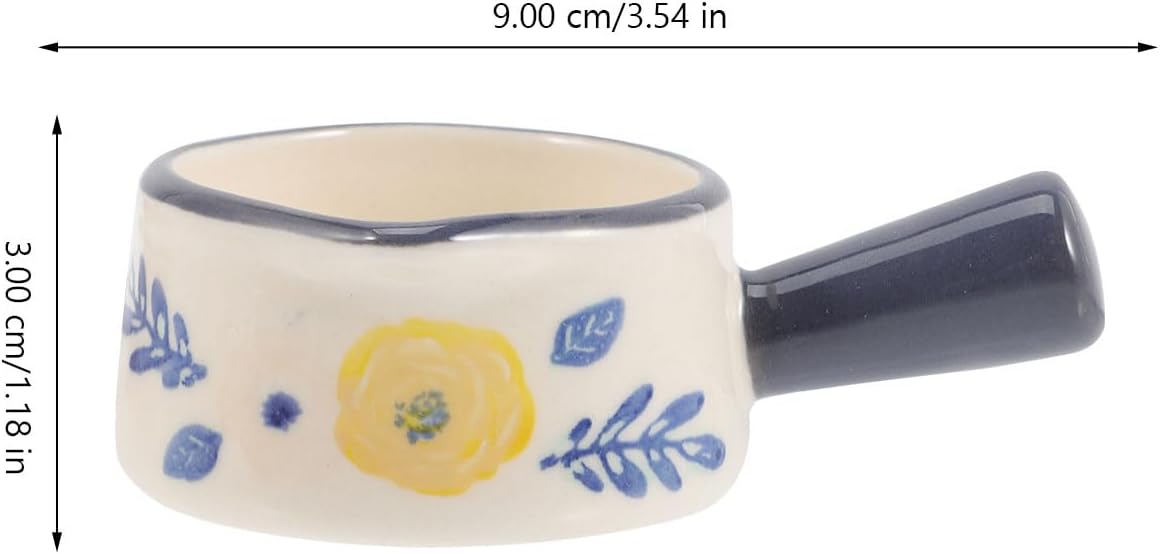 Veemoon Taza de leche de cerámica Calentador de chocolate Calentadores de café Olla de chocolate Olla de esmalte Cacerola derretidor de mantequilla