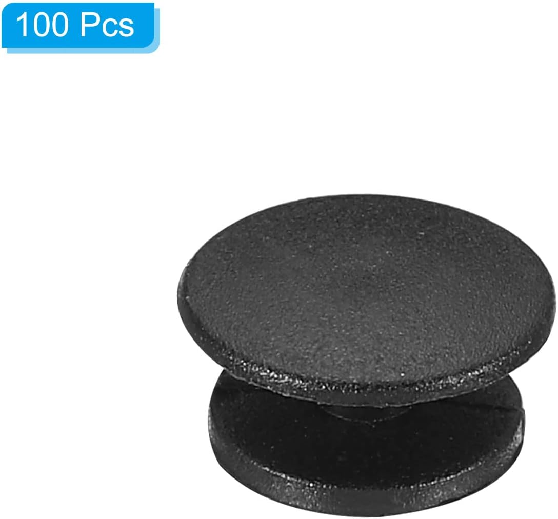 PATIKIL Encanto de botón de plástico, hebilla de botón, accesorios de espalda pulsera zapato encanto decoración para adornos, Negro –