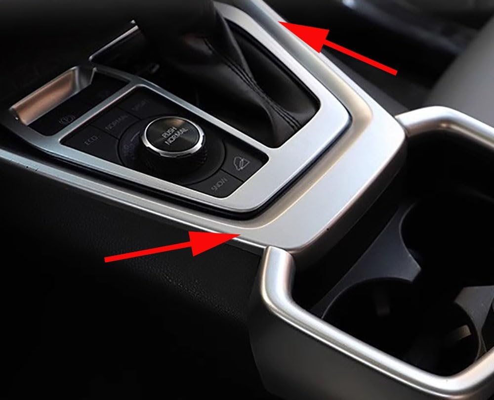 Accesorios de automóvil aptos para Toyota RAV4 2019-2023 ABS (plata mate) consola central interior panel de control de engranajes cubierta lateral,