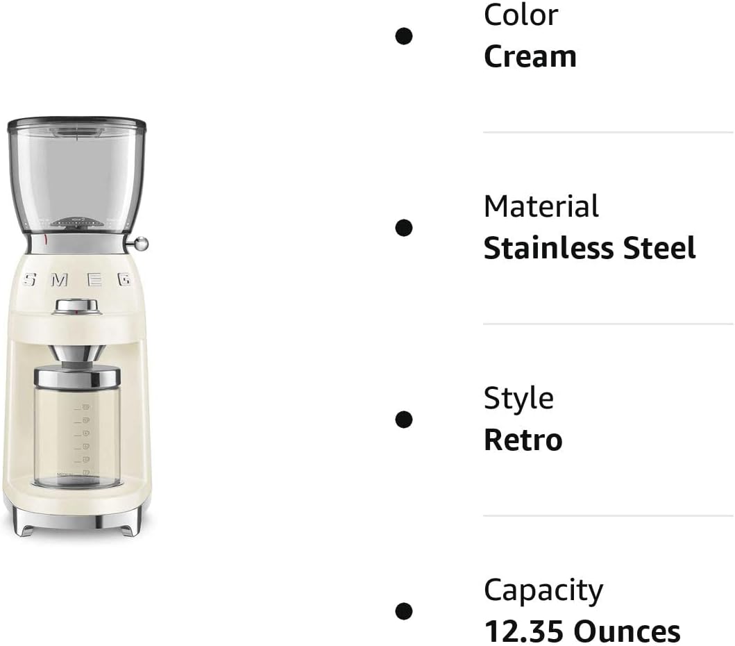 Smeg Molinillo de café crema retro de los años 50
