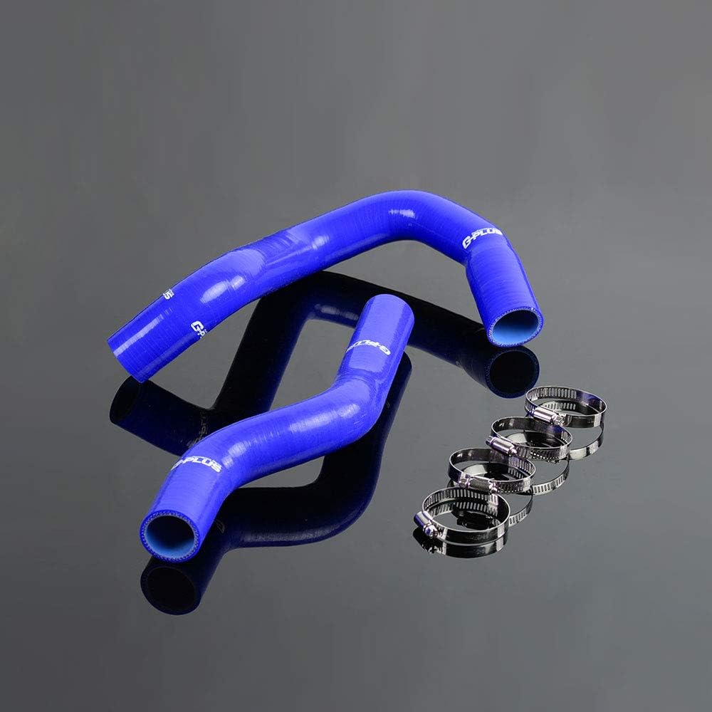 PIT66 Kit de manguera de radiador de silicona, compatible con Ford F100150F250 Bronco Blue 1968-1979 con abrazaderas (solo transmisión manual)