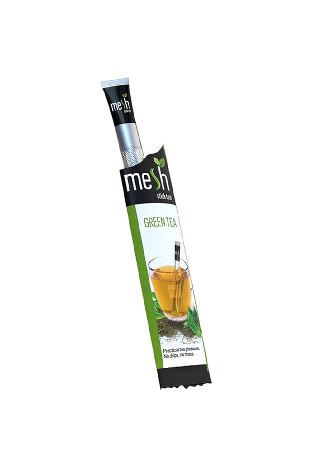 Mesh Green Stick Tea  16 Sticks  Premium Instant Tea  No Artificial Colors or Flavors, No Messy Tea Bags, No Drips and No Spoon Needed