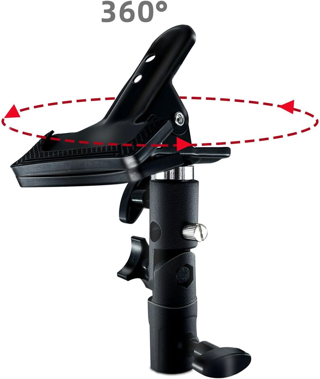 Soporte reflector de fotografía para soporte de luz, estudio de video fotográfico 58 “Soporte de abrazadera de metal resistente para iluminación