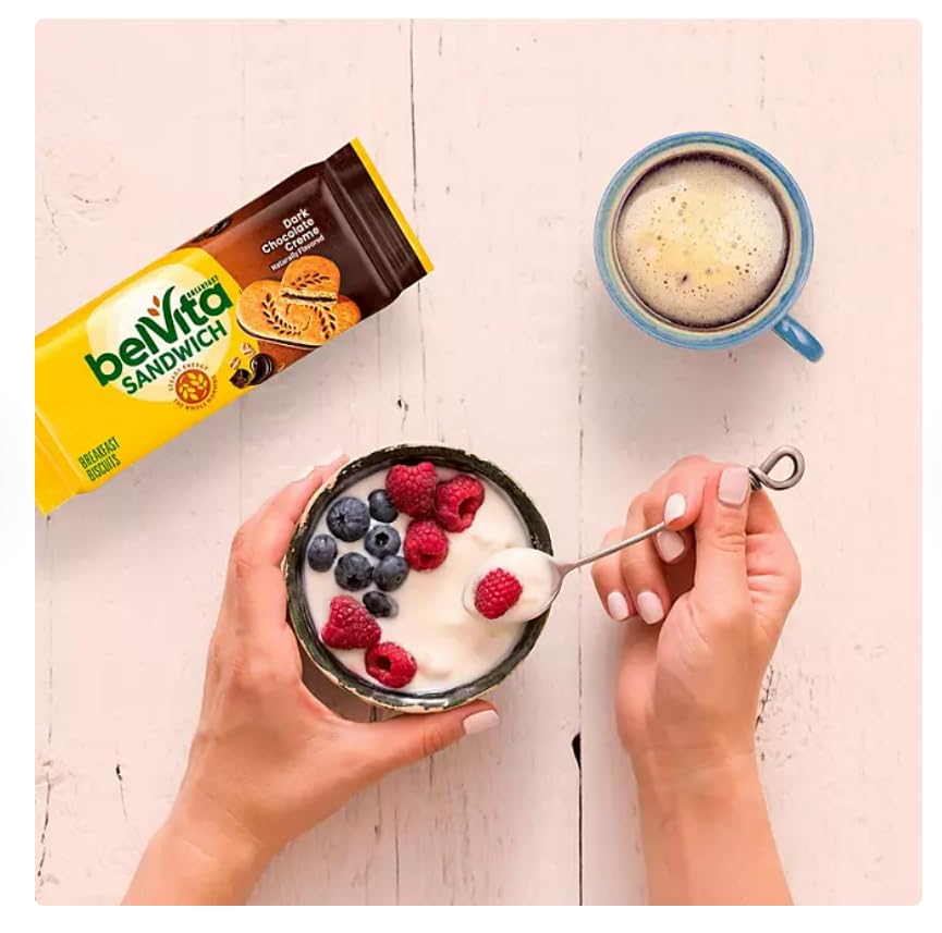 BelVita – Galletas de desayuno con crema de chocolate oscuro (25 unidades)