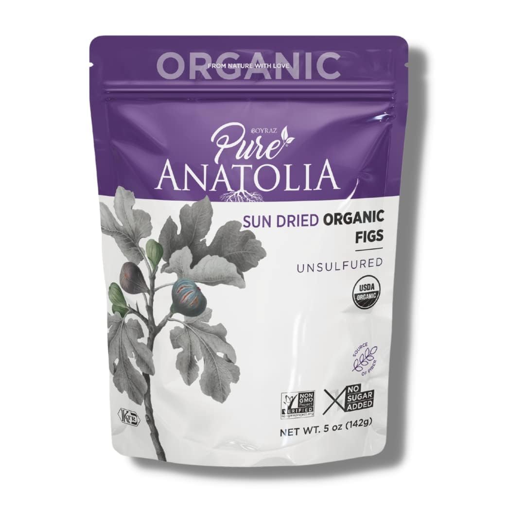 %100 Surtido de frutas secas orgánicas, higos, albaricoques, moras, paquete de 3  Sin azúcares añadidos, azufres ni conservantes  Sin OMG, vegano,