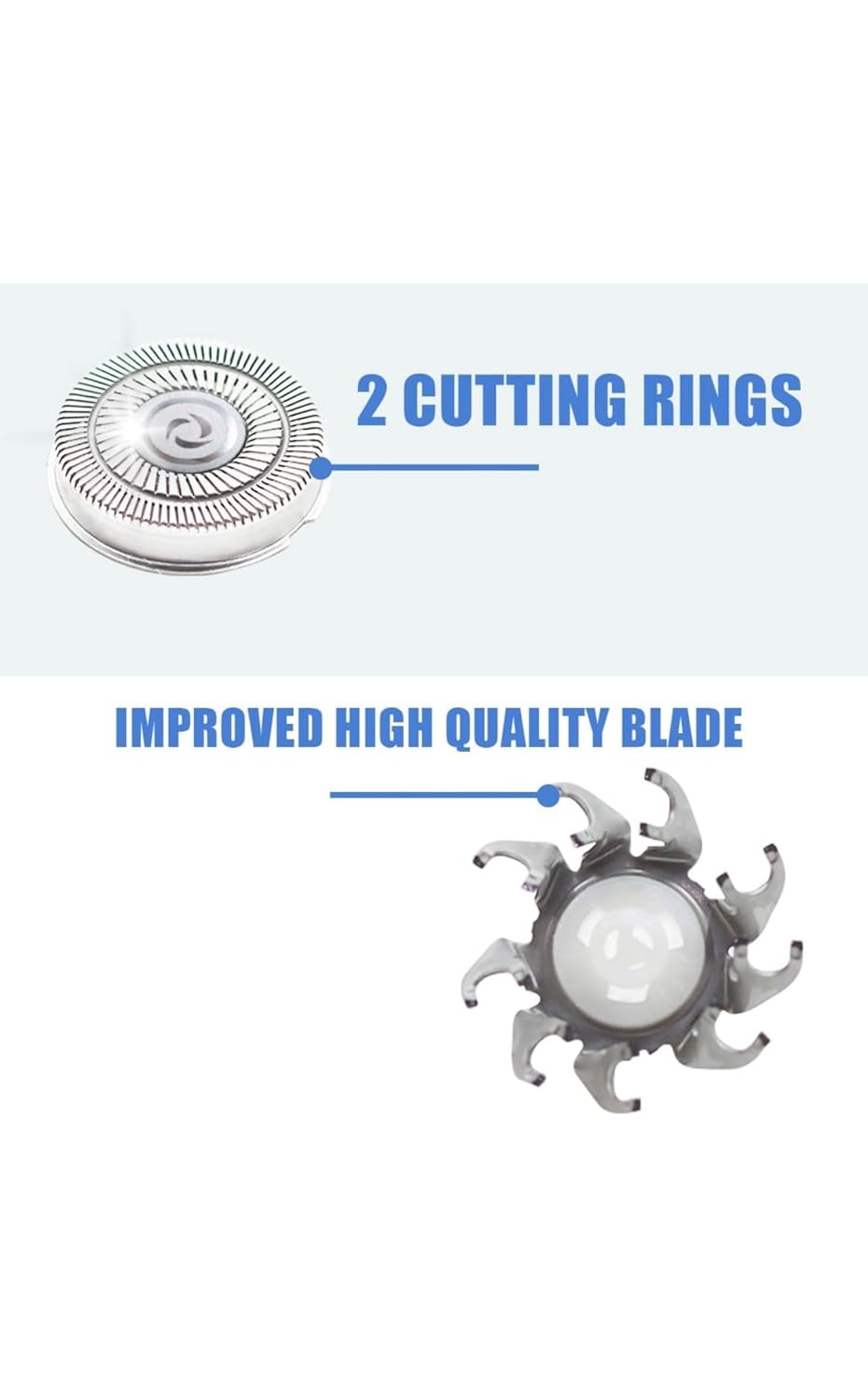 4 cuchillas de repuesto para cabezal de afeitadora eléctrica. Compatible con Pitbull Diamond PRO, Pitbull Gold PRO, Pitbull Silver PRO, Palm,