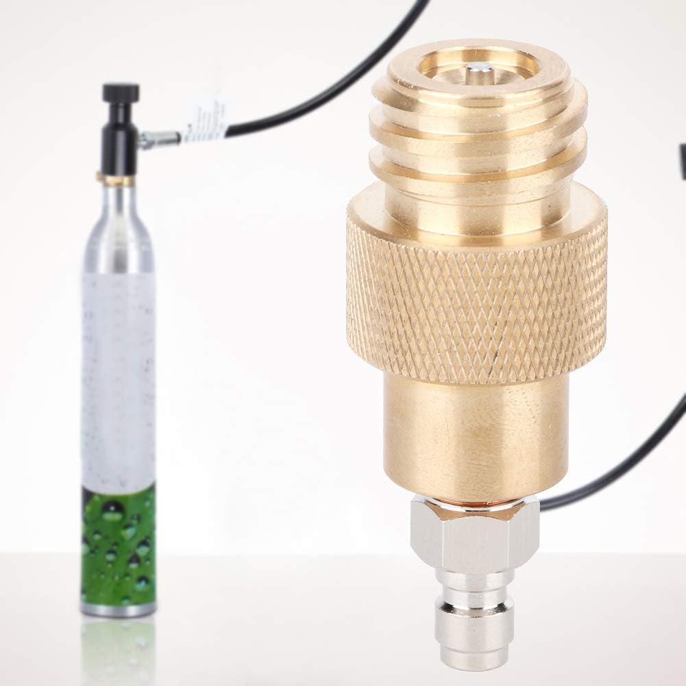 AYNEFY Adaptador de agua, TR21-4 Adaptador de latón de rosca macho Convertidor de botella de gas de agua Adaptador de cilindro de CO2 Piezas de