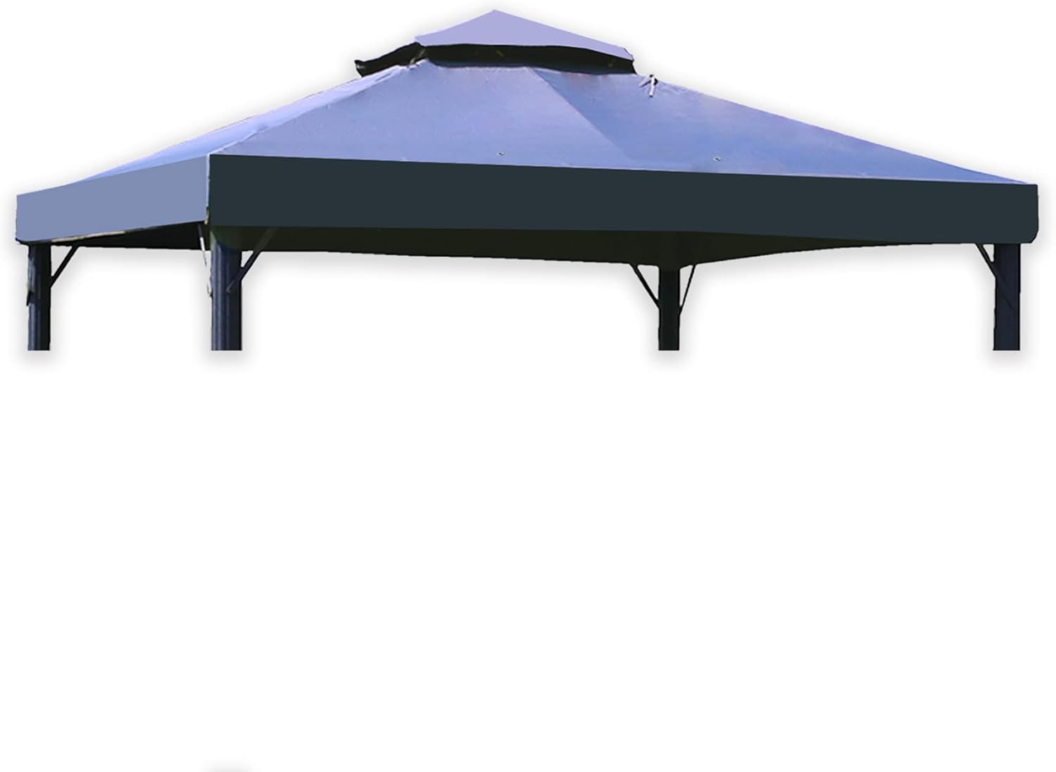 Toldo de repuesto de 10 x 13 pies para glorieta con ranura, carpa de lona impermeable, color gris (solo la parte superior del toldo)