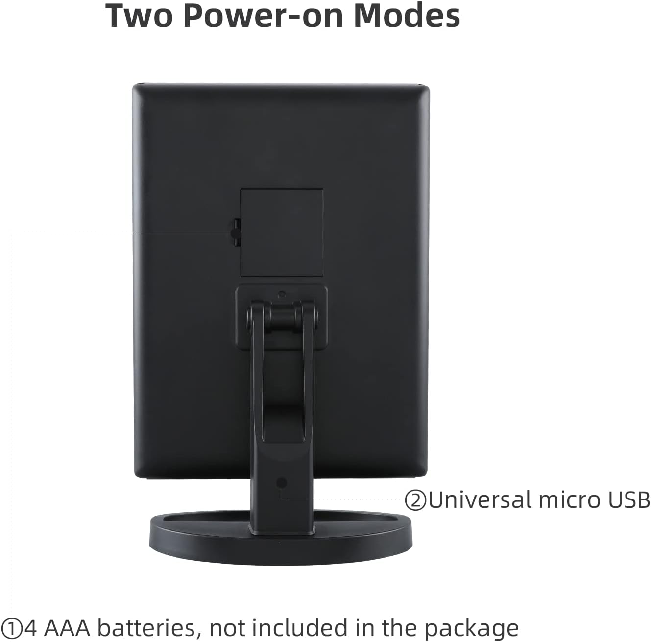Essbhach Espejo de maquillaje con 21 luces LED, 4 ampliaciones y atenuación de pantalla táctil, rotación de 180 con doble potencia y brillo