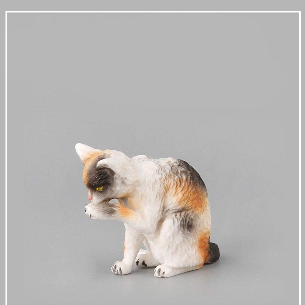 5 piezas de lindo gato en miniatura de hadas, jardín, terrario, decoración de plantas, bonsái, manualidades, 5 estilos