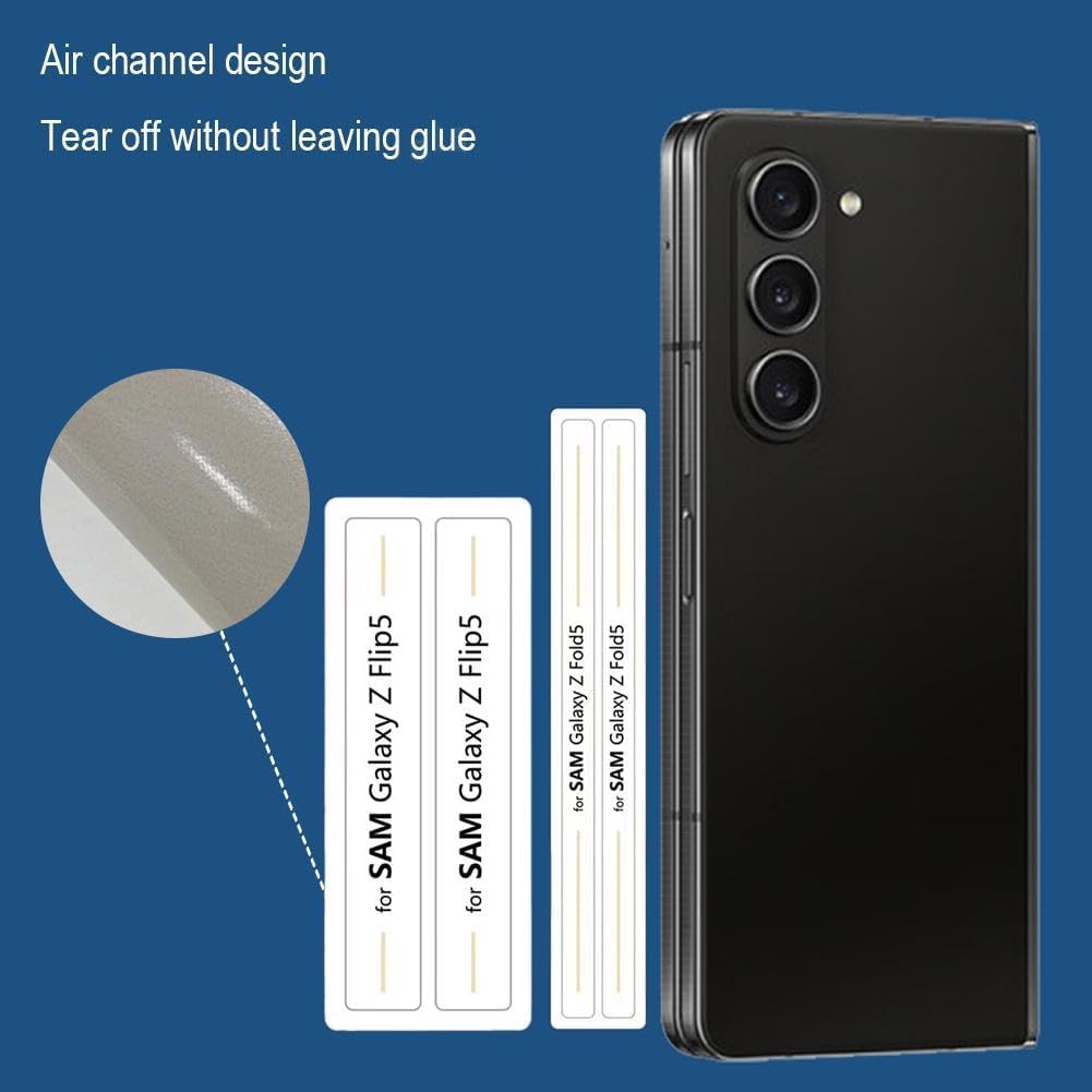Paquete de 2 protectores de pantalla para Galaxy Z Fold 5 Flip 5 Flip 5, película protectora transparente antiarañazos para bisagra autorreparable