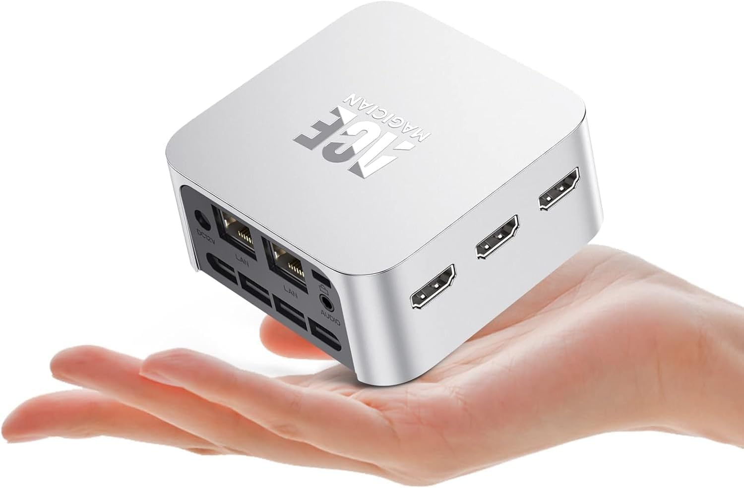 ACEMAGICIAN Mini PC Intel 12th N95 (hasta 3.4GHz) 12GB LPDDR5 256GB M.2 SSD Mini computadoras de escritorio, 3 HDMI Micro PC compatible con 4K UHD,