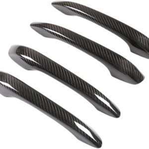 AkosOL Compatible con Porsche Macan 2014-2023 de fibra de carbono seca para manija de puerta exterior de automóvil, accesorios adhesivos (sin AkosOL Compatible con Porsche Macan 2014-2023 de fibra de carbono seca para manija de puerta exterior de automóvil, accesorios adhesivos (sin