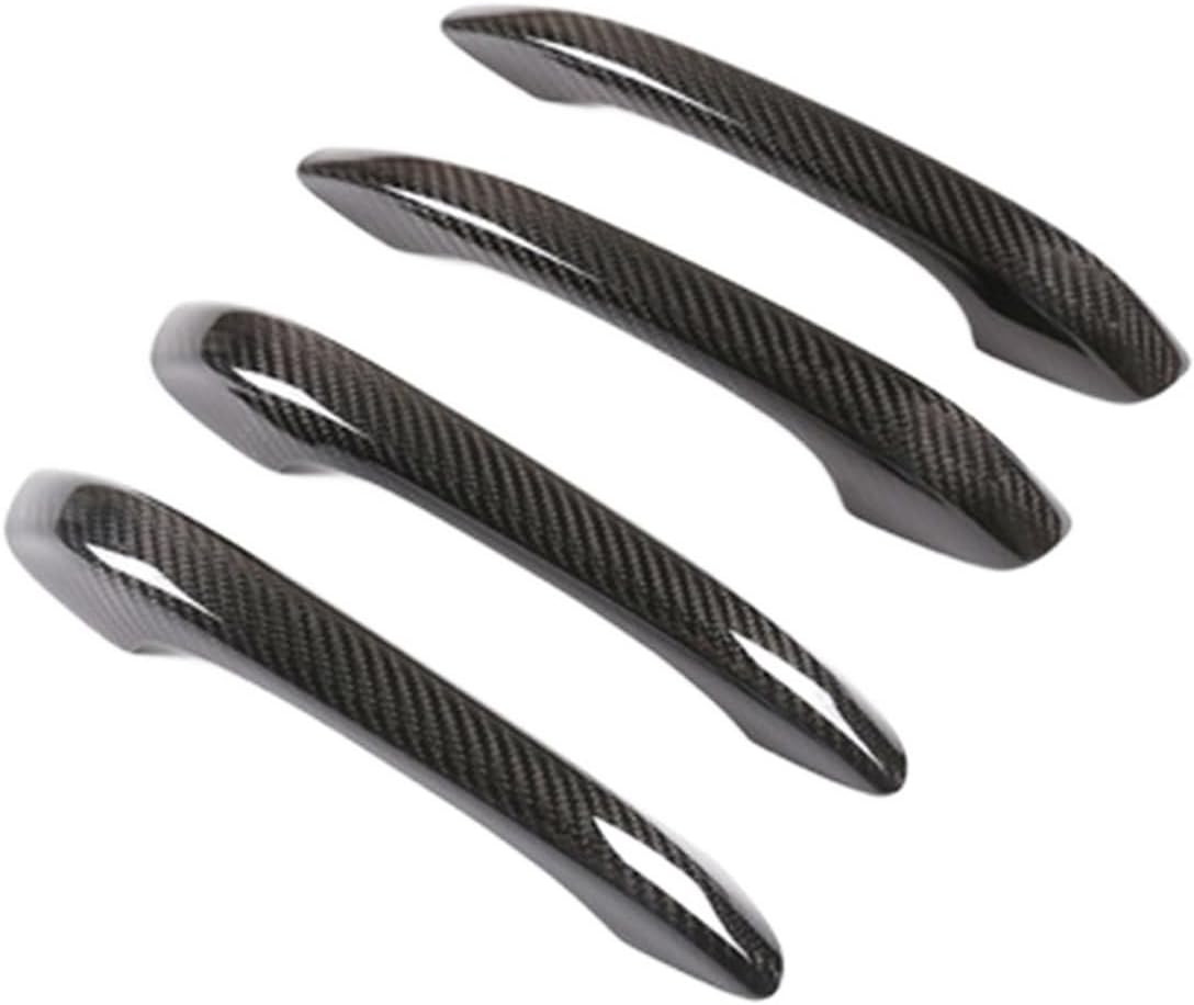 AkosOL Compatible con Porsche Macan 2014-2023 de fibra de carbono seca para manija de puerta exterior de automóvil, accesorios adhesivos (sin