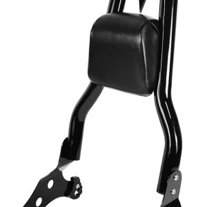 Respaldo vertical desmontable de 30 pulgadas de alto con barra de sissy con kit de accesorios de acoplamiento para Harley Fat Boy 114 FLFBS Respaldo vertical desmontable de 30 pulgadas de alto con barra de sissy con kit de accesorios de acoplamiento para Harley Fat Boy 114 FLFBS