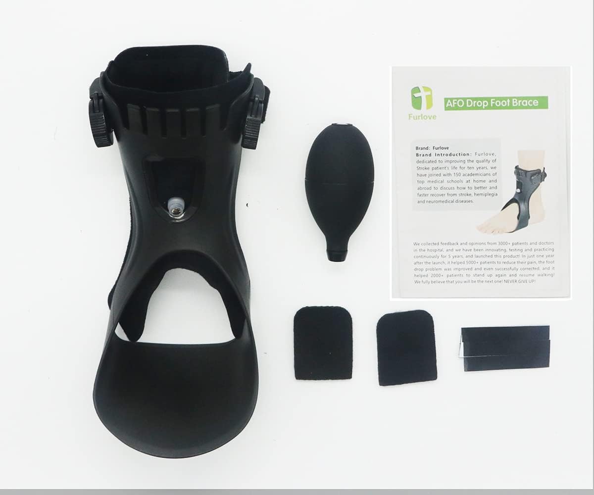 AFO – Soporte médico para pie con caída  2022 mejorado para pie hasta tobillo con bolsa de aire inflable para zapatos de hemiplejia y estabilizador
