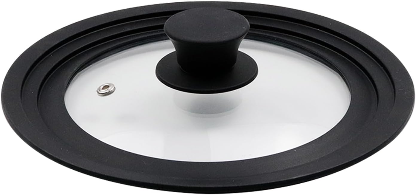 Savagrow Tapa universal de 9 pulgadas para ollas de repuesto para sartenes de vidrio templado y tapa de sartén para ollas de 9 pulgadas, accesorio