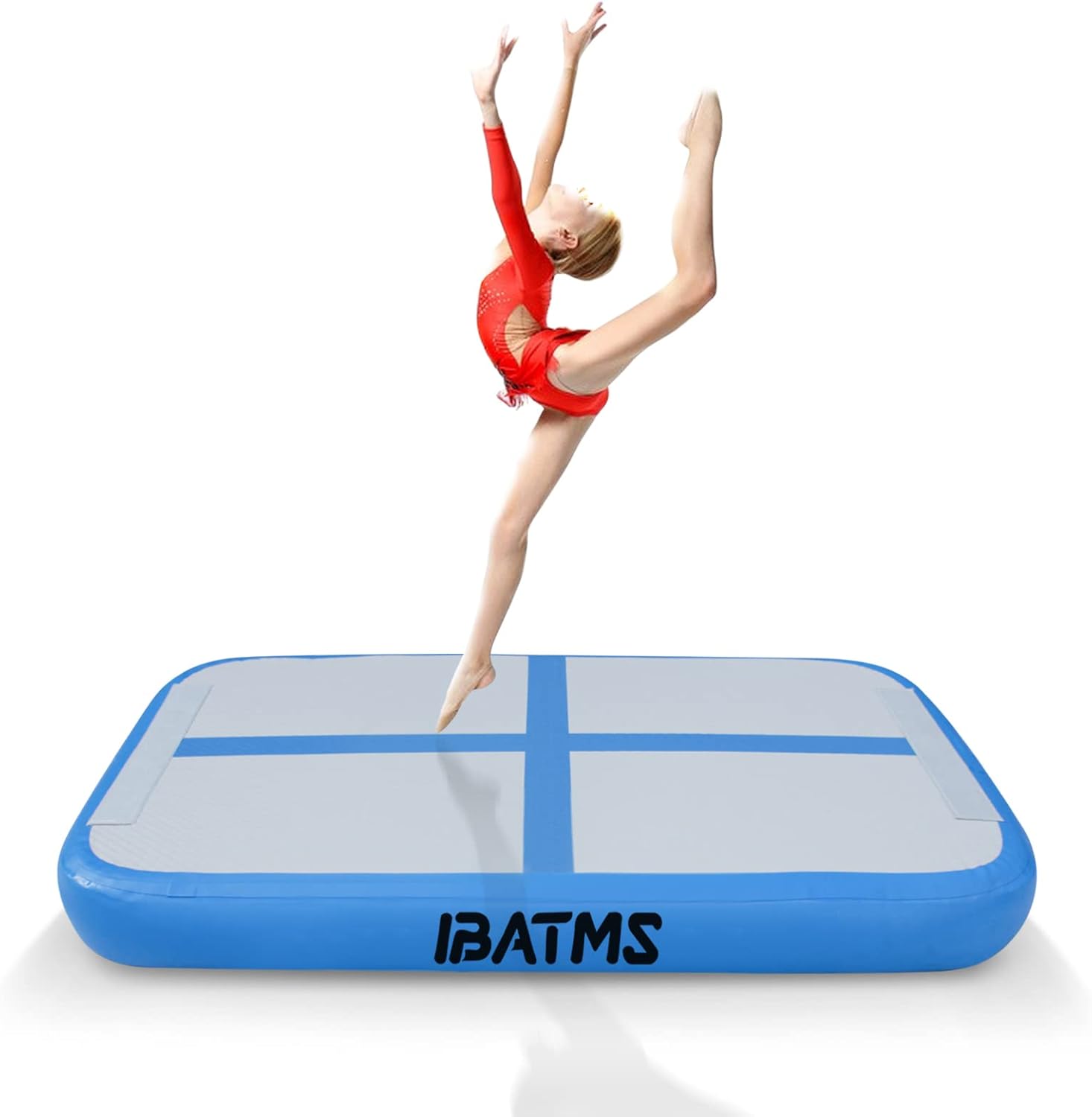 IBATMS – Colchoneta inflable de gimnasia de 10, 13, 16, 20 pies, para entrenamiento de gimnasia, uso doméstico, animadoras, yoga, agua