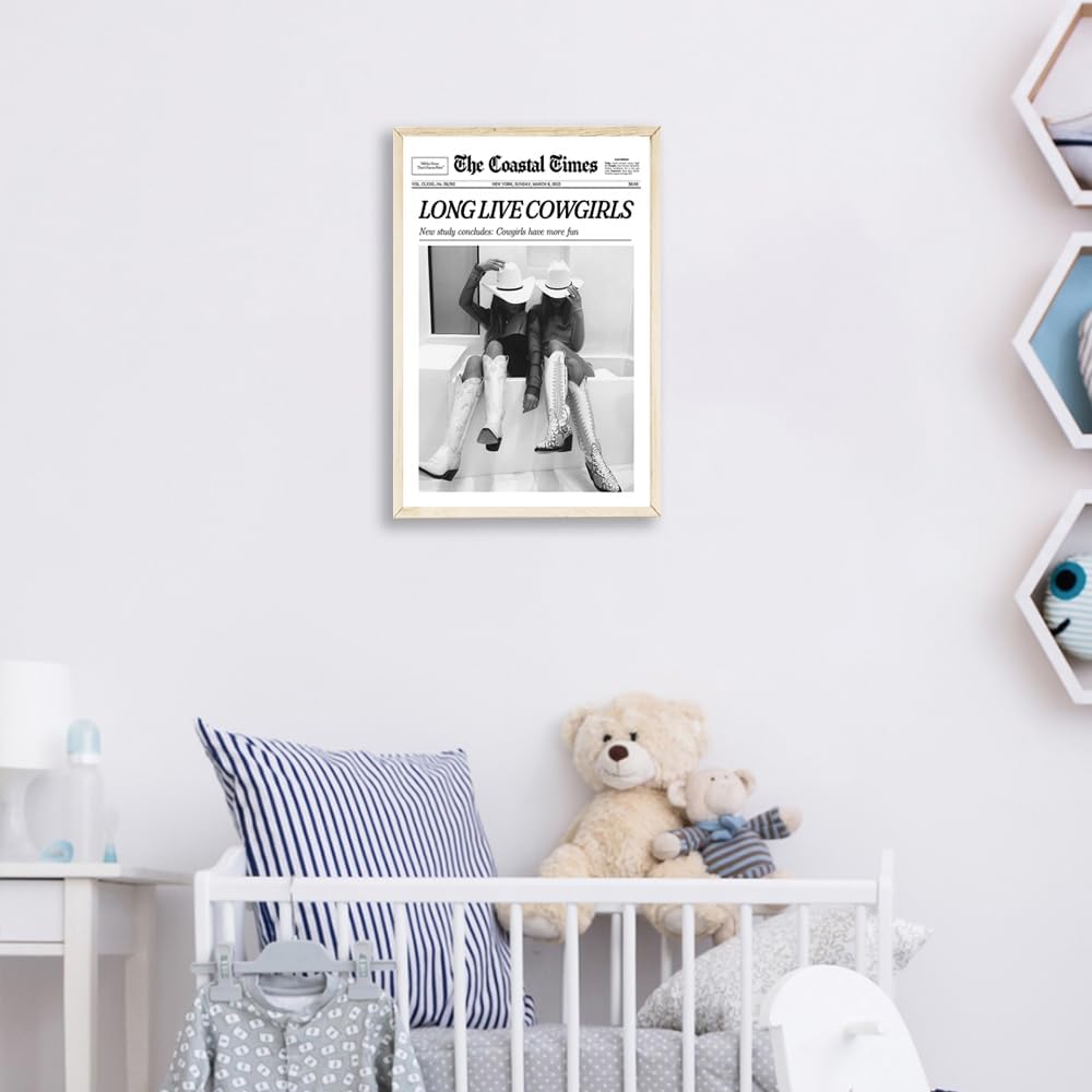 Póster vintage de moda para pared, diseño moderno de champán, The New York News, impresión en lienzo con citas humorísticas, carrito de bar, póster
