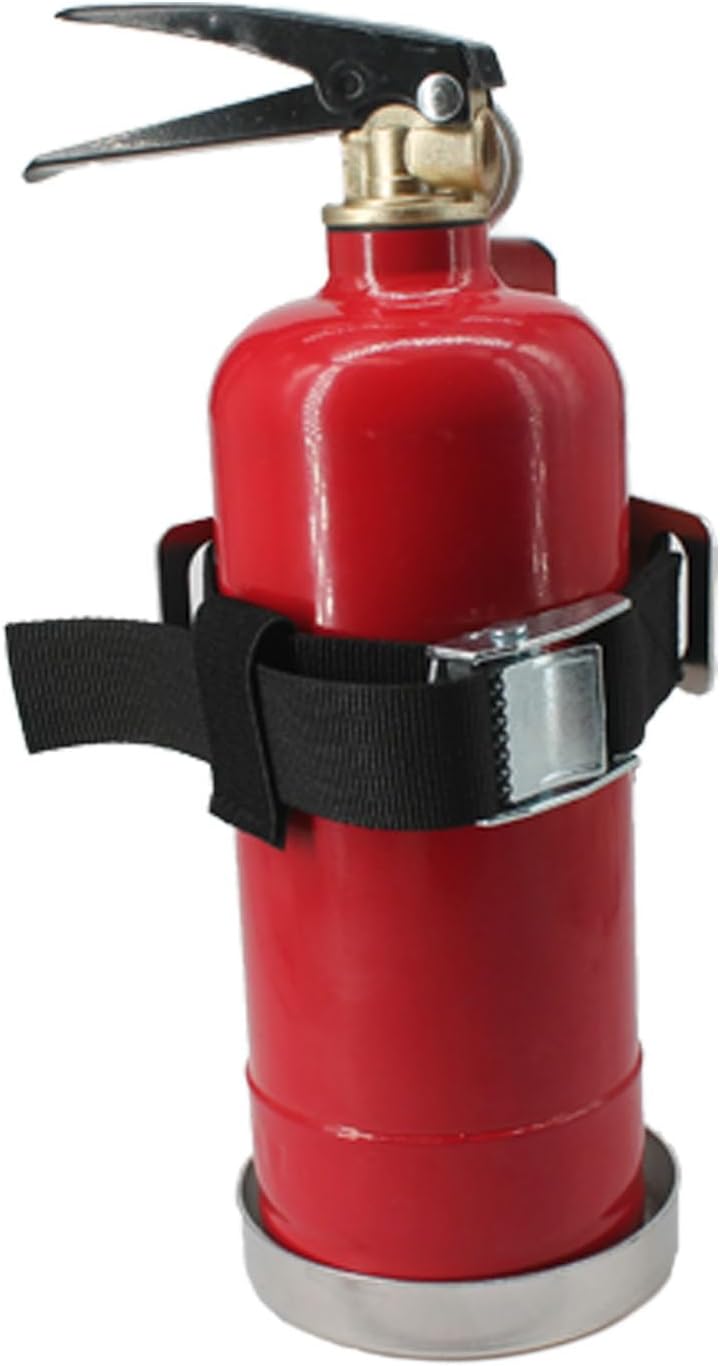 Soporte para extintor de incendios, soporte de pared, compatible con extintores de incendios de 2.5 libras, acero inoxidable (acero inoxidable de