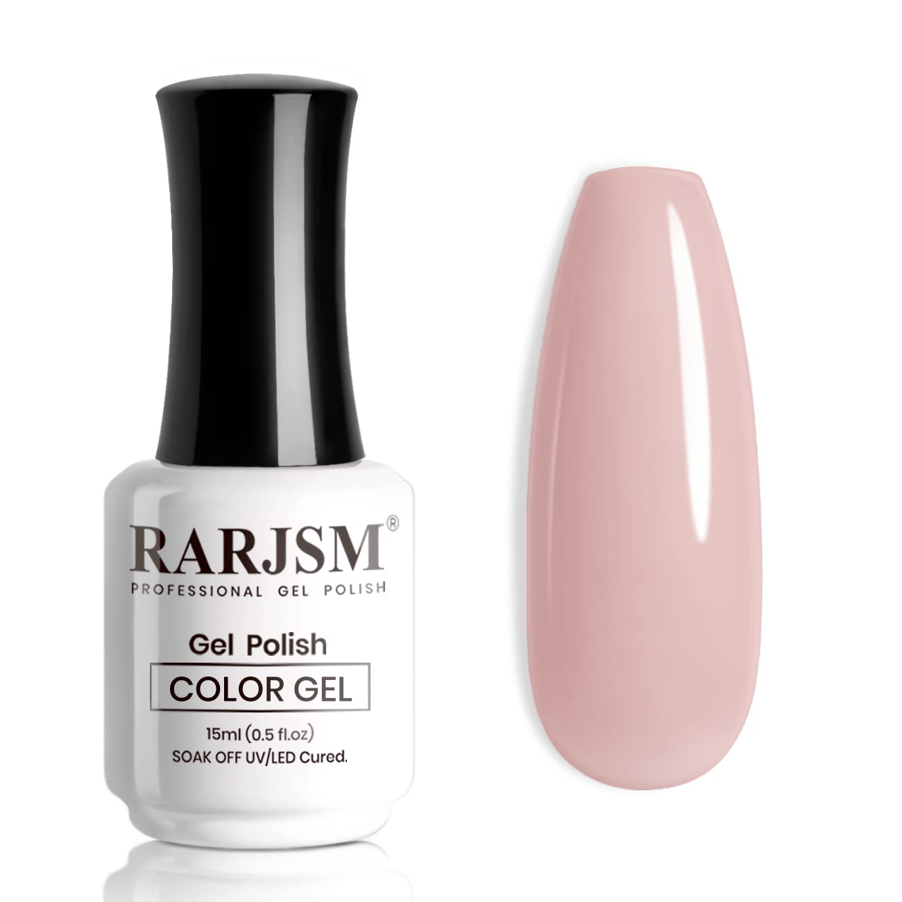 RARJSM Esmalte de uñas en gel color rosa purpúreo translúcido tono de piel neutro, esmalte de uñas en gel, tono rosa lechoso, 0.5 onzas líquidas,