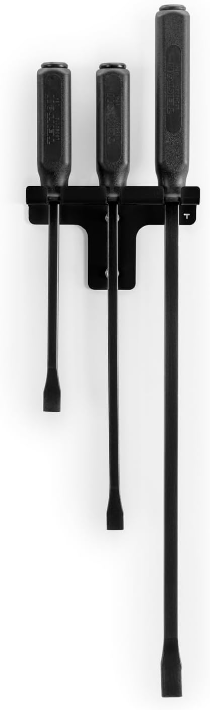 TEKTON Juego de barra de palanca con mango de extremo en ángulo con colgador de pared, 3 piezas (12, 17, 25 pulgadas)  LSQ96501