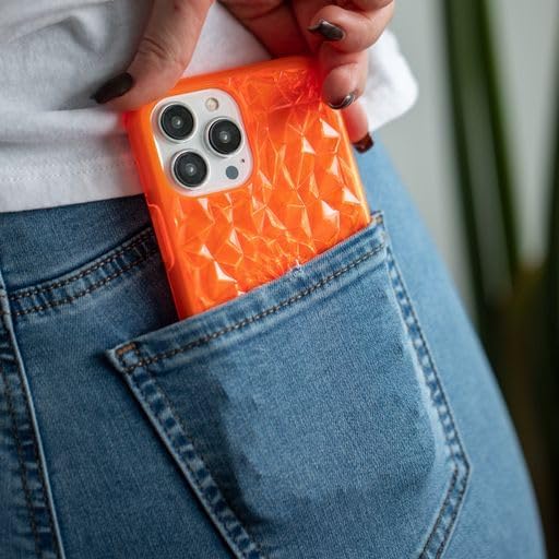 FELONY CASE Funda para iPhone 13 Pro Max  Funda naranja caleidoscopio  Antiarañazos, resistente y duradera, funda protectora a prueba de golpes de