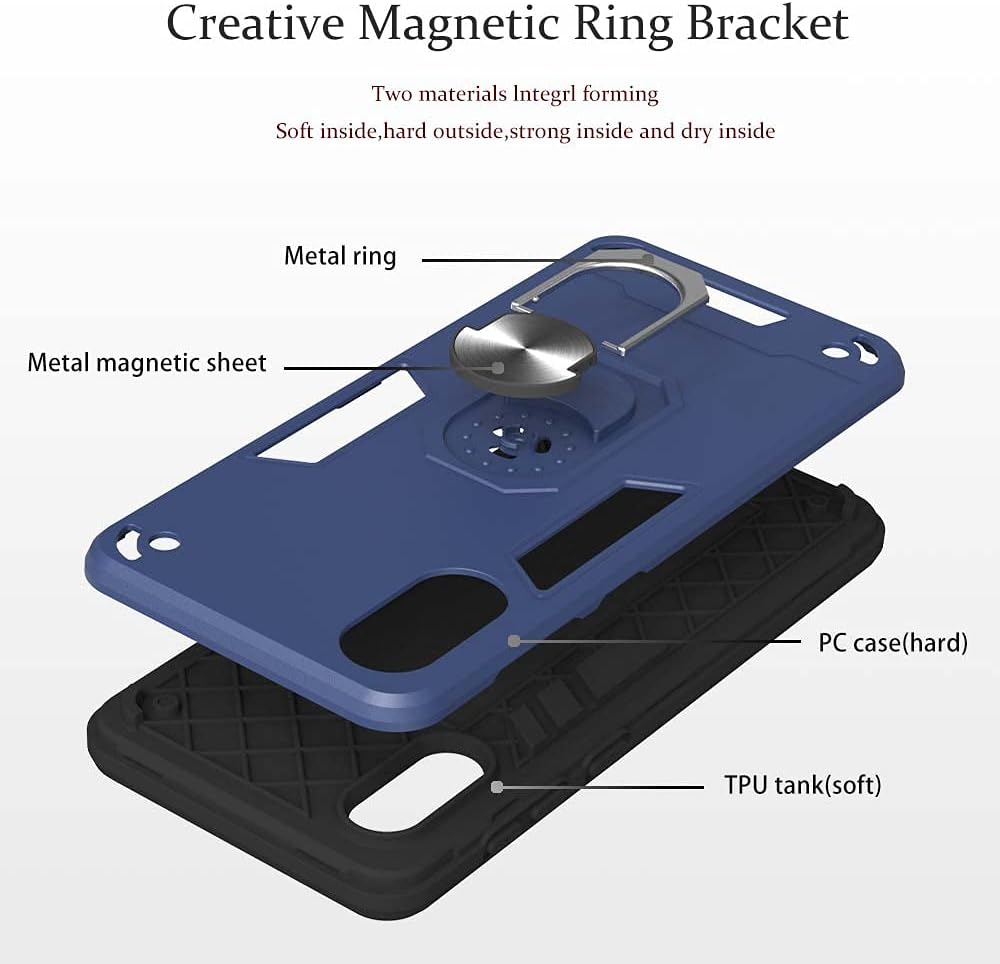 Funda compatible con Xiaomi Poco M5s 4G, anillo integrado con soporte magnético compatible con Redmi Note 10 4G  Note 10S 4G  Note 11 SE (India),