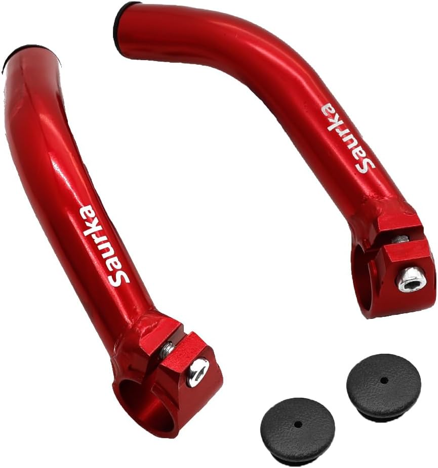 Thinvik Extremos de barra de bicicleta, extremos de manillar de bicicleta MTB, extensor de barra de bicicleta, negro