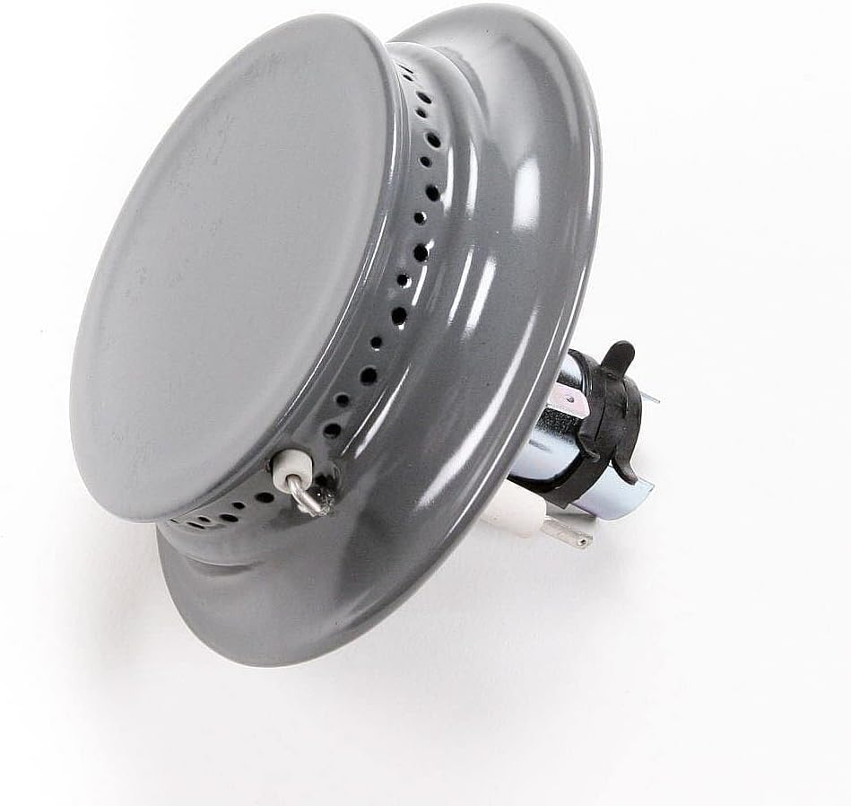 Whirlpool WP3412D024-26 OEM Range Sealed Gas Burner Head Assembly, Negro